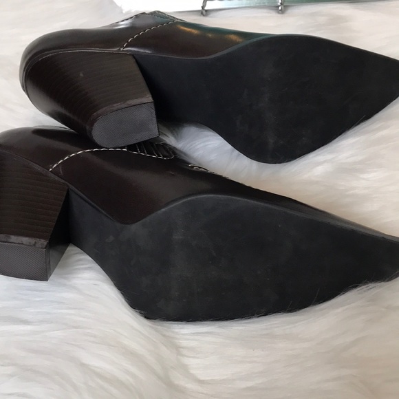 Rampage brown stitched point toe ankle boots sz 8 - Picture 6 of 6